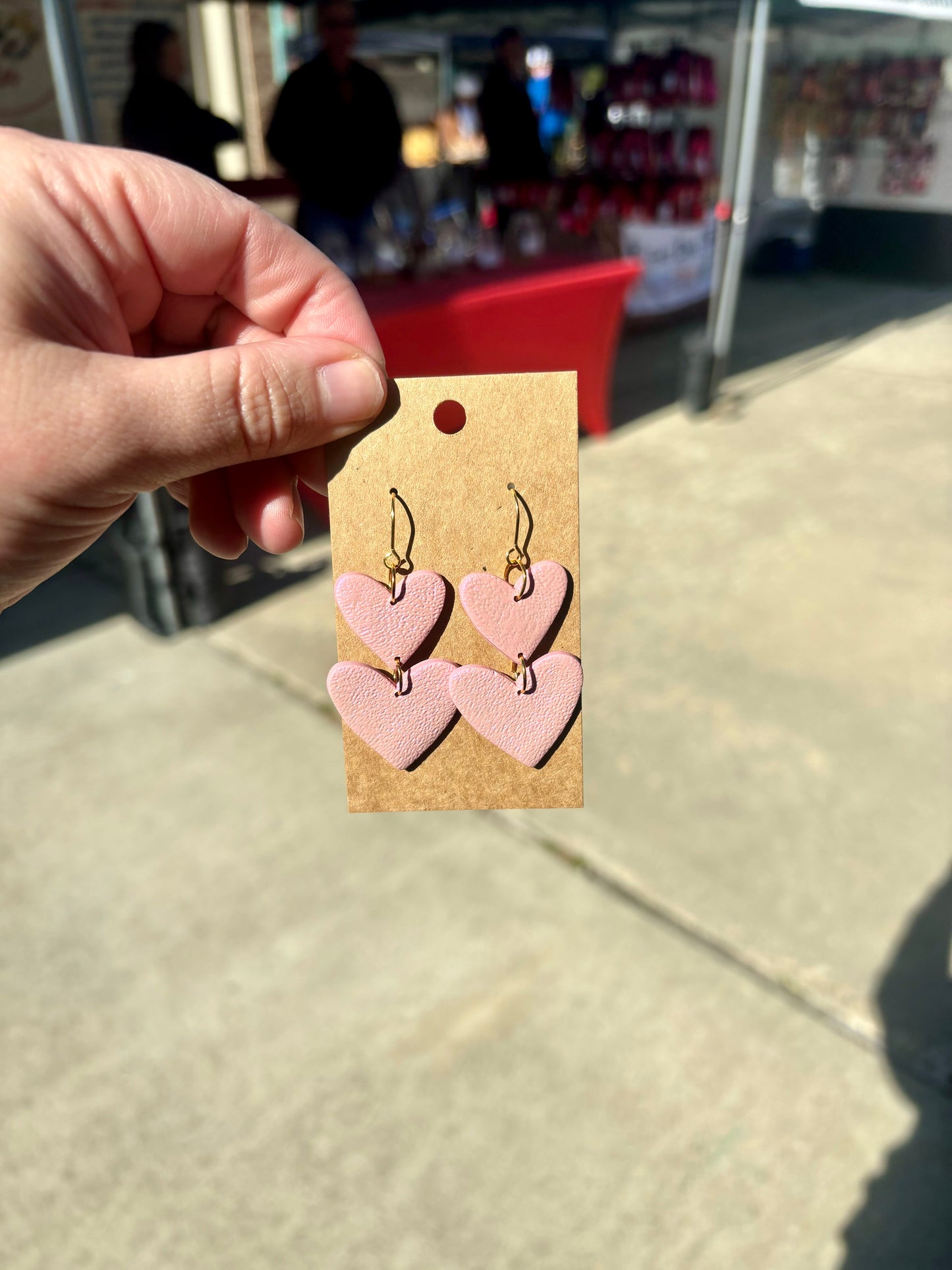 PINK HEART DANGLE