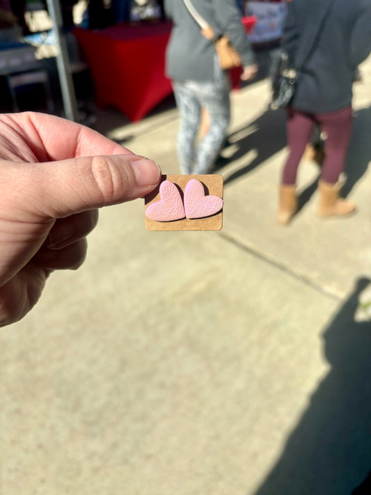 PINK HEART STUD